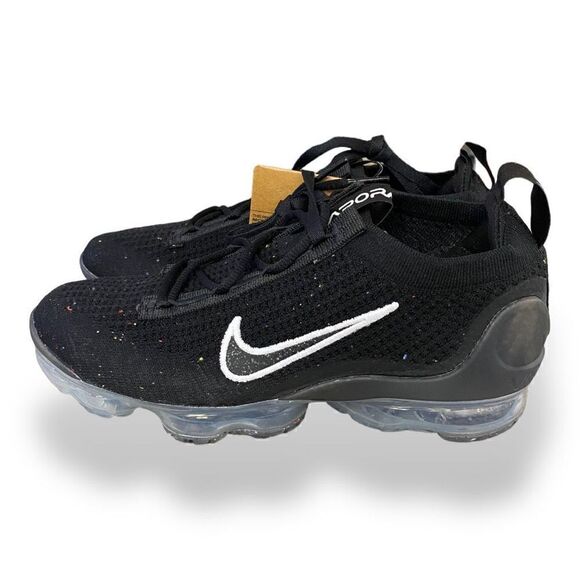 Nike Womens Air Vapormax 2021 Flyknit Black Silver White DC4112-002 size 7 New - Picture 2 of 6